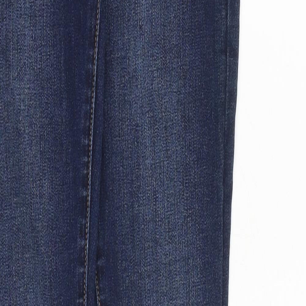 Superdry Womens Blue Cotton Jegging Jeans Size 25 in Slim Zip