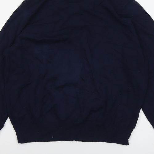 Marks and Spencer Womens Blue Round Neck Viscose Cardigan Jumper Size 12