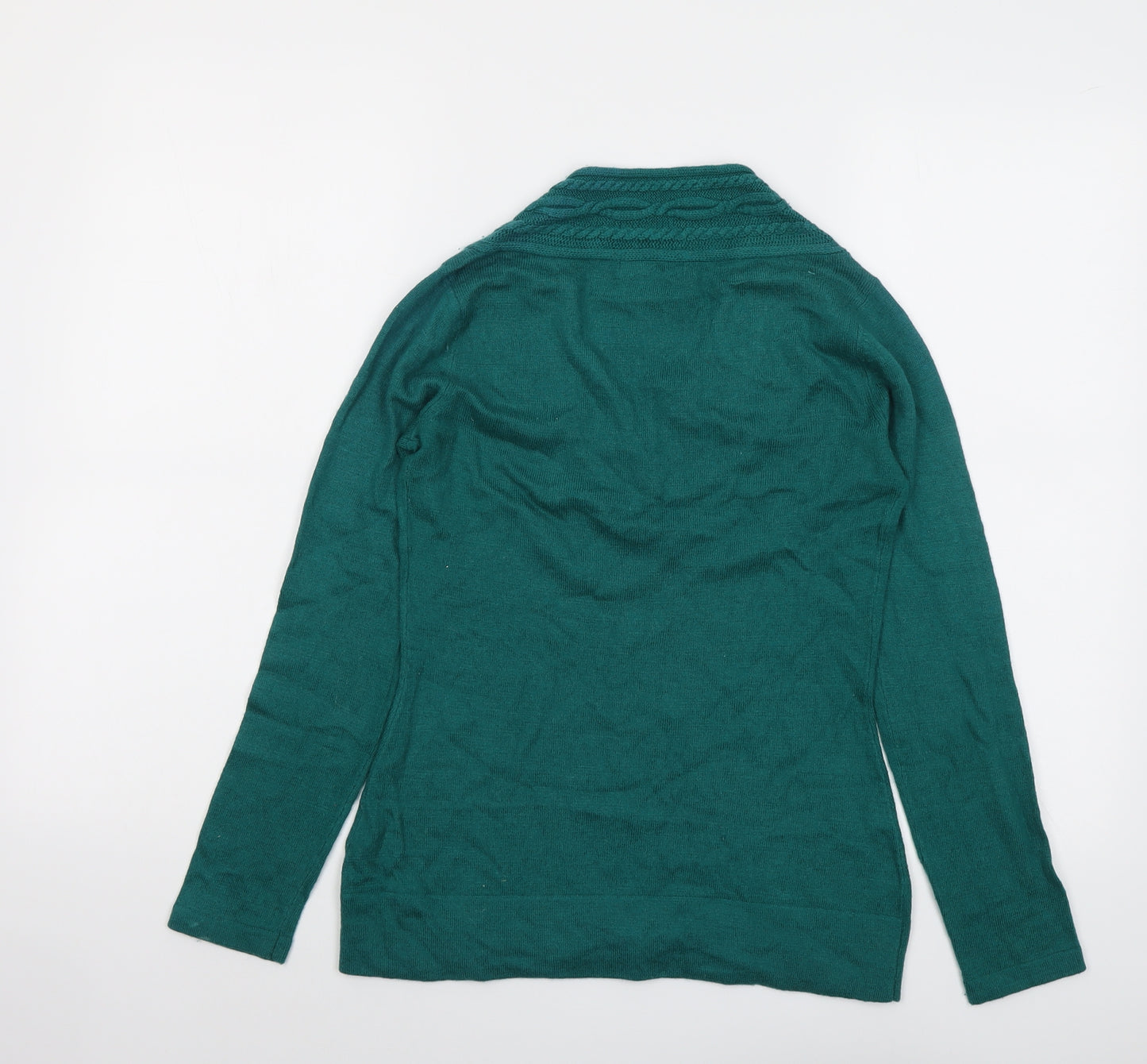 Banana Republic Womens Green V-Neck Nylon Pullover Jumper Size S