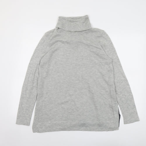 Joules Womens Grey Roll Neck Wool Pullover Jumper Size 12