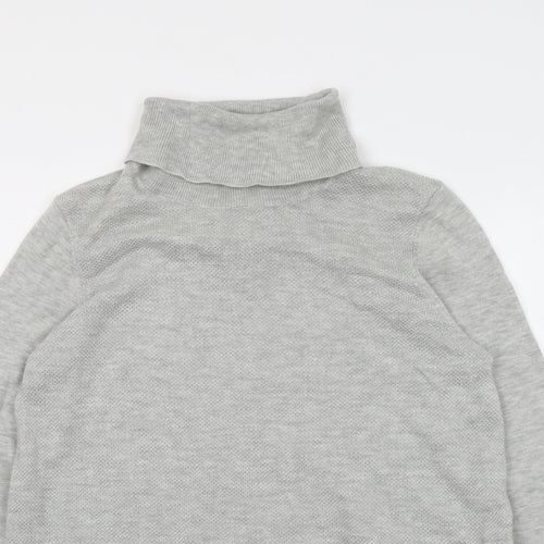 Joules Womens Grey Roll Neck Wool Pullover Jumper Size 12
