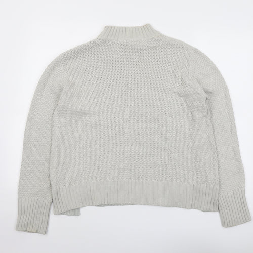 Therapy Womens Grey Crew Neck Cotton Pullover Jumper Size L