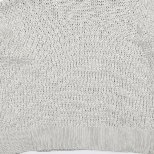 Therapy Womens Grey Crew Neck Cotton Pullover Jumper Size L