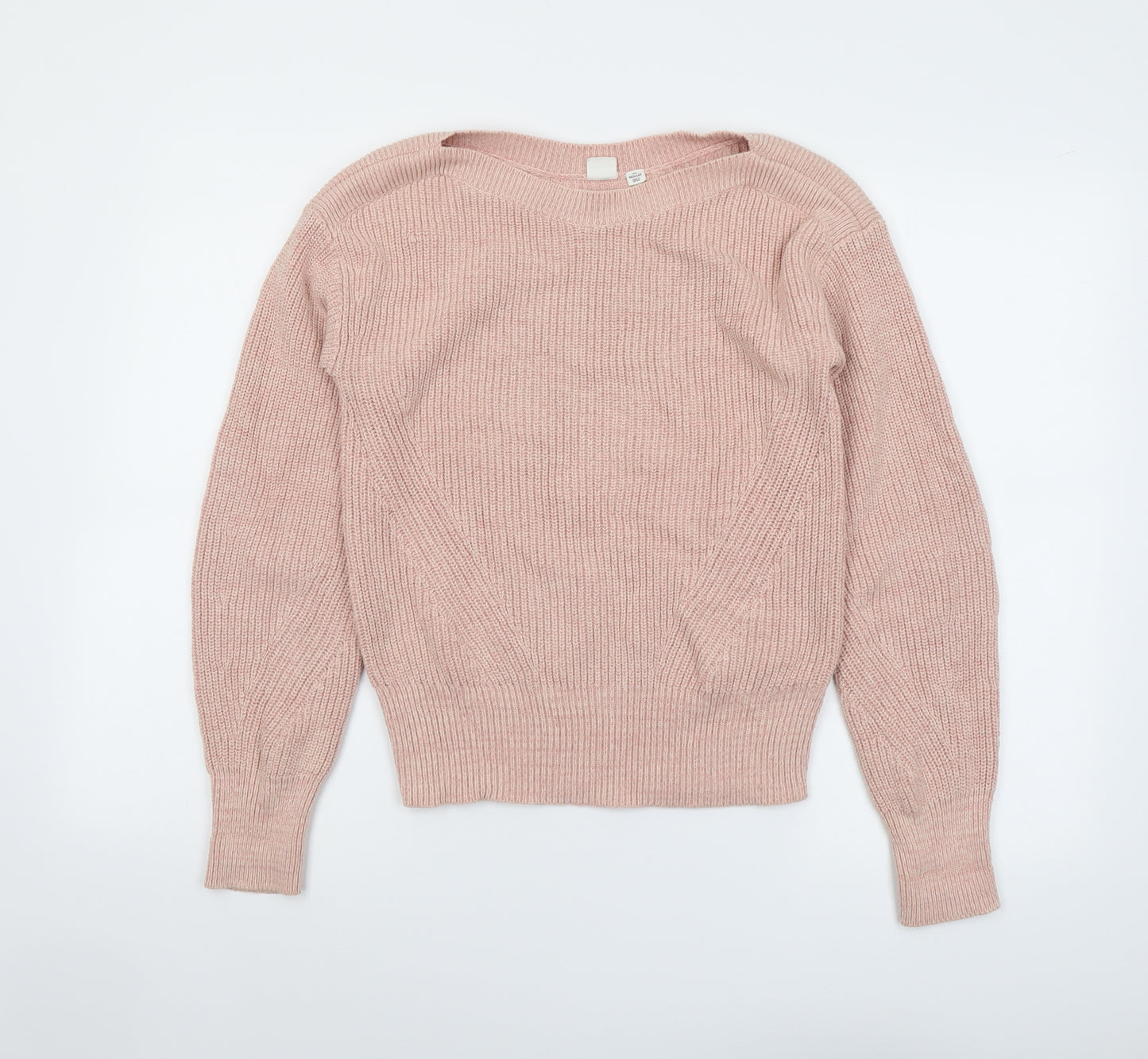 Gap Womens Pink Boat Neck Cotton Pullover Jumper Size XS