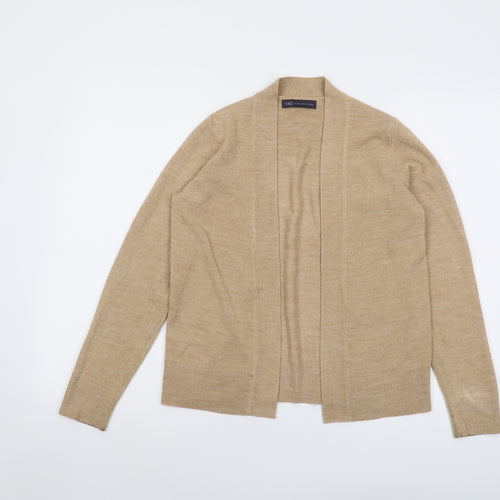 Marks and Spencer Womens Beige V-Neck Acrylic Cardigan Jumper Size S