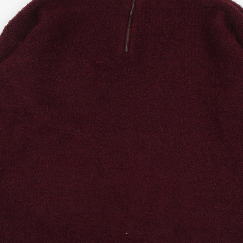 Indigo Womens Purple Round Neck Acrylic Pullover Jumper Size 14
