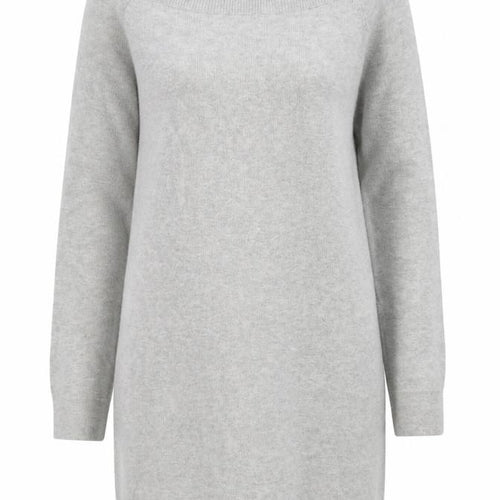 Escales Womens Grey Cotton Jumper Dress Size XL Round Neck Pullover