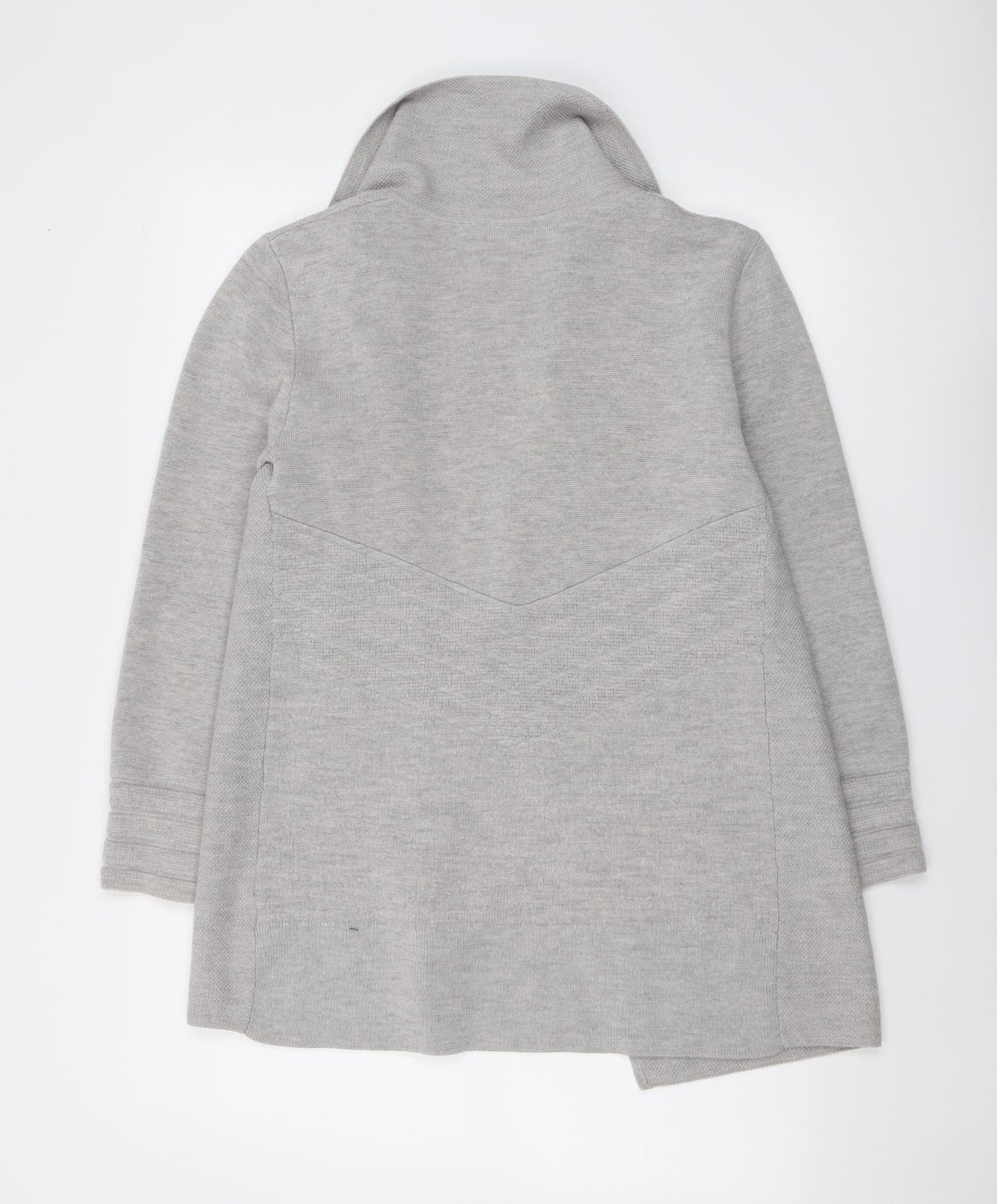 Jigsaw Womens Grey V-Neck Wool Cardigan Jumper Size M