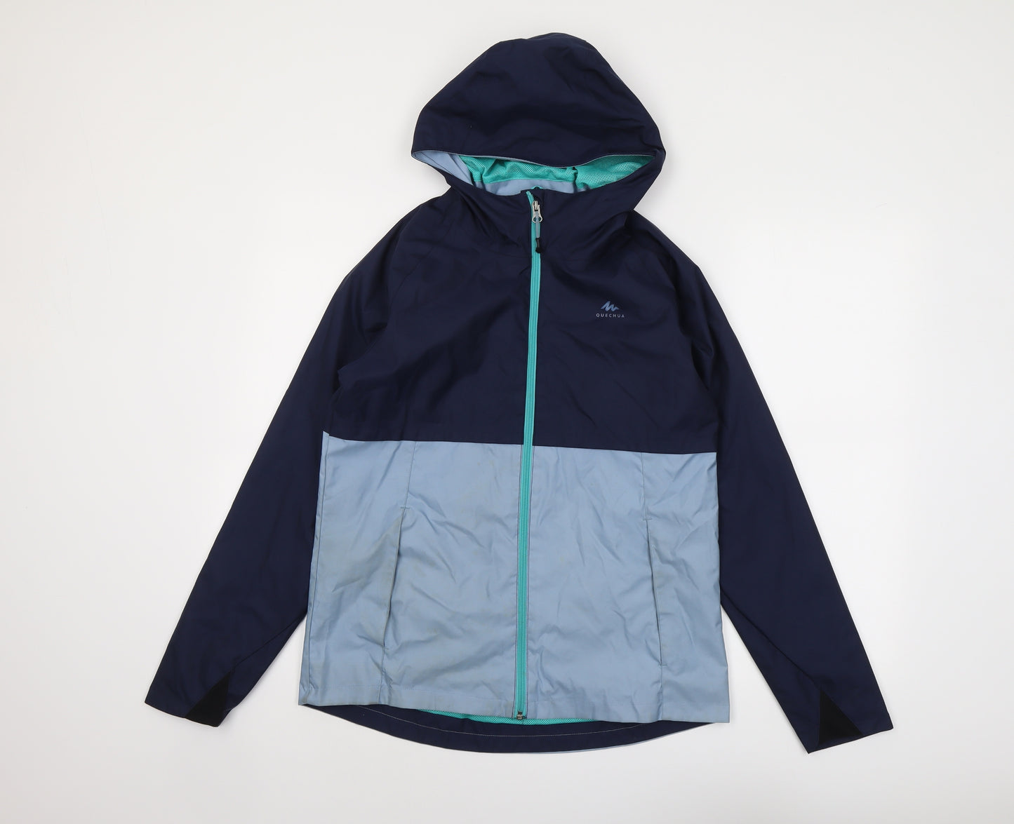 Quechua Boys Blue Windbreaker Jacket Size 14-15 Years Zip
