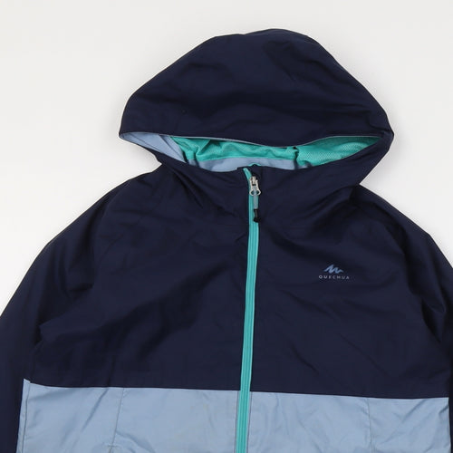 Quechua Boys Blue Windbreaker Jacket Size 14-15 Years Zip