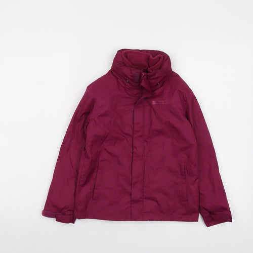 Mountain Warehouse Girls Purple Windbreaker Jacket Size 5-6 Years Zip