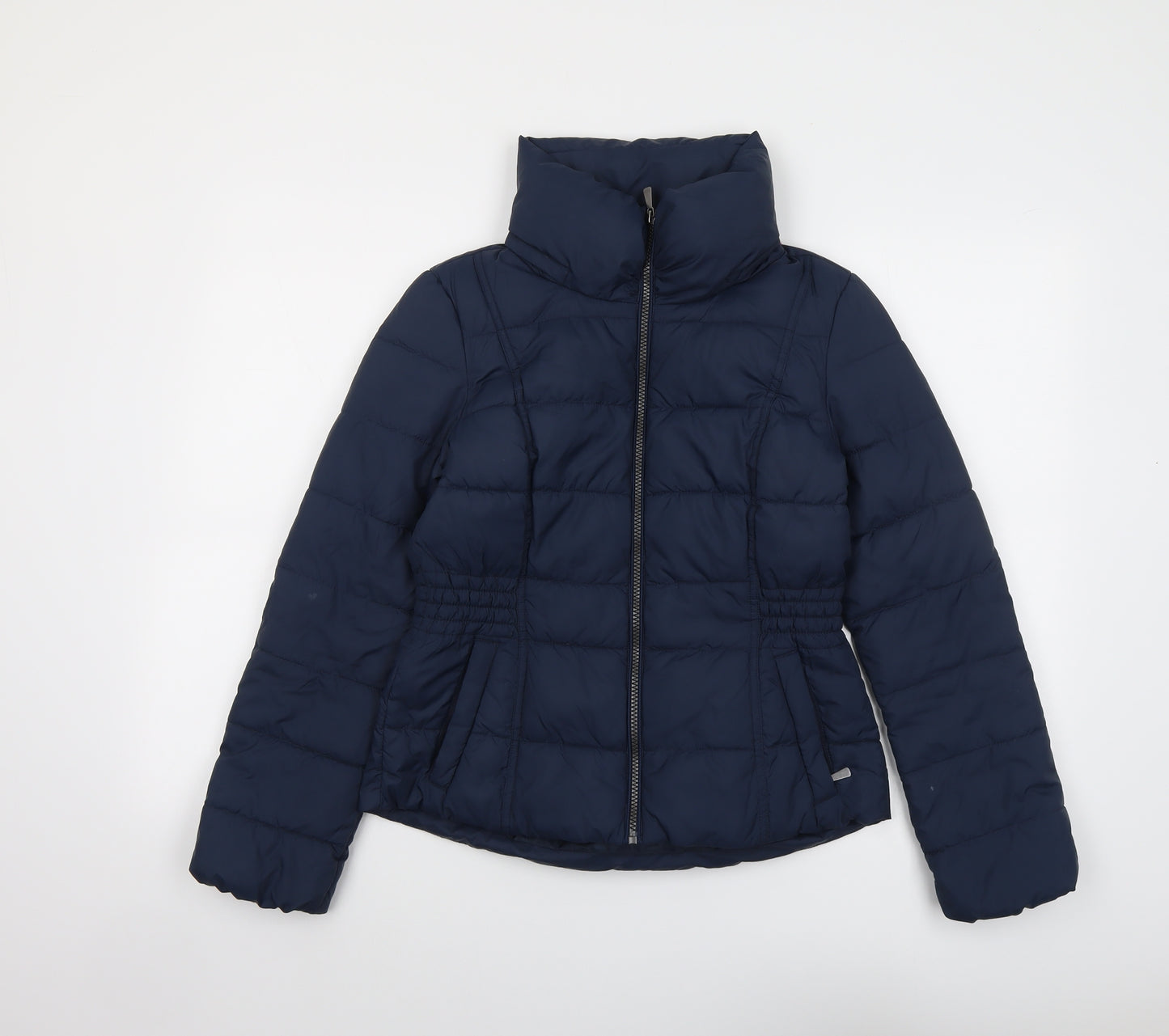 Marks and Spencer Womens Blue Puffer Jacket Jacket Size 6 Zip