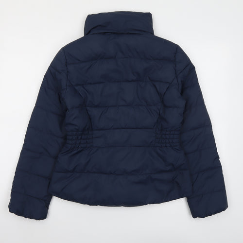 Marks and Spencer Womens Blue Puffer Jacket Jacket Size 6 Zip