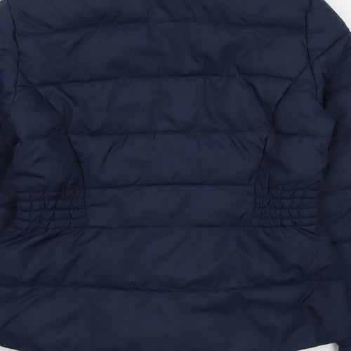 Marks and Spencer Womens Blue Puffer Jacket Jacket Size 6 Zip