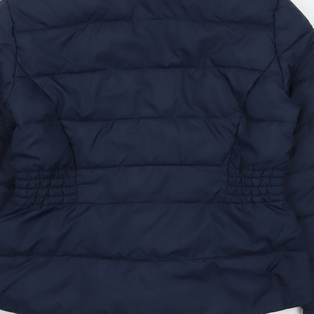 Marks and Spencer Womens Blue Puffer Jacket Jacket Size 6 Zip