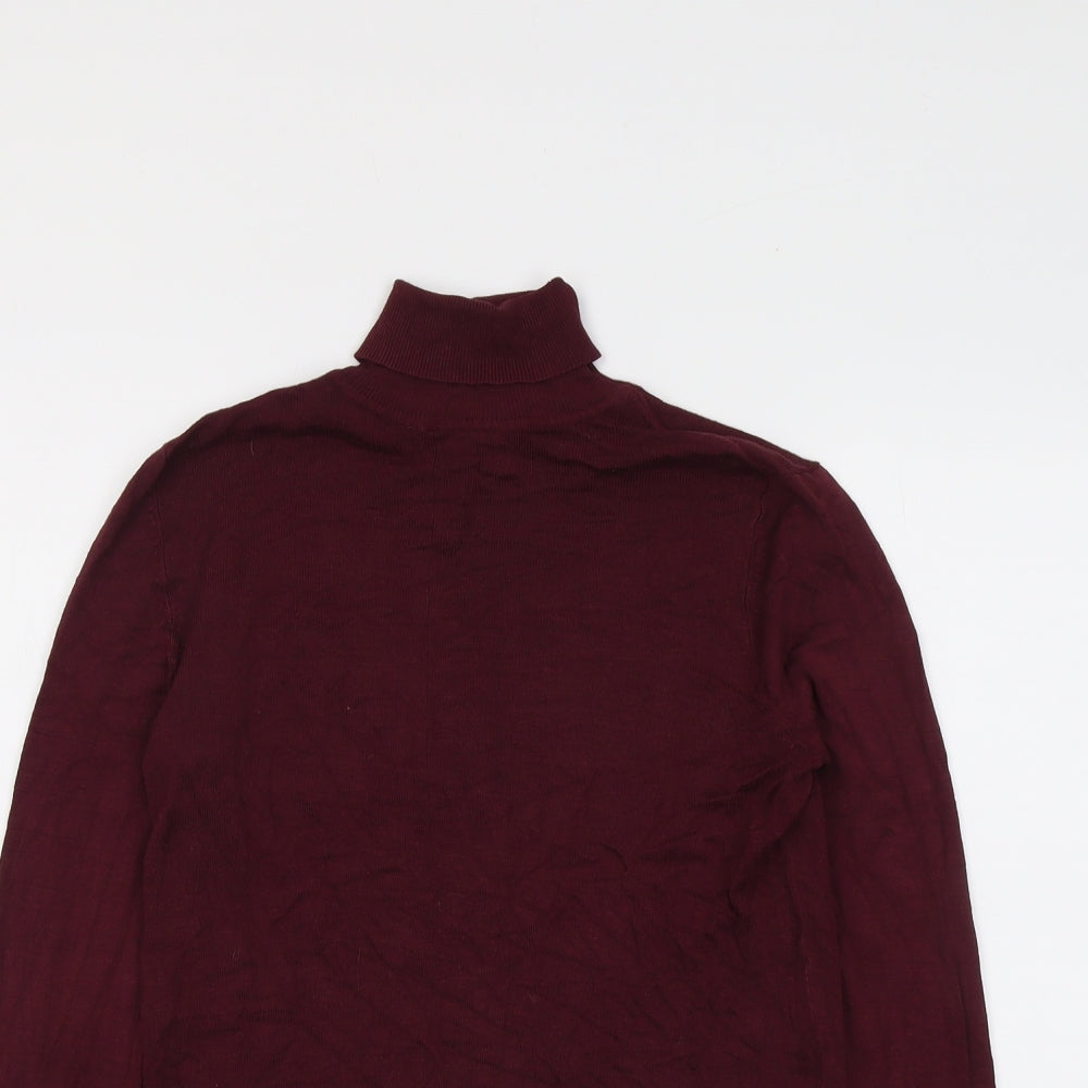 Dorothy Perkins Womens Purple Roll Neck Viscose Pullover Jumper Size 12