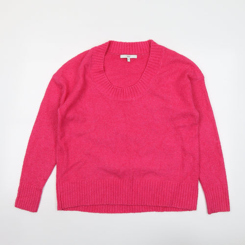 NEXT Womens Pink Round Neck Cotton Pullover Jumper Size M