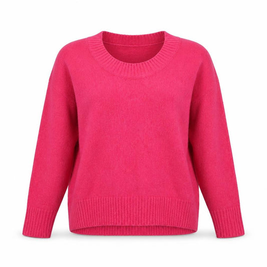 Front view of Next women’s pink round neck cotton jumper, size M