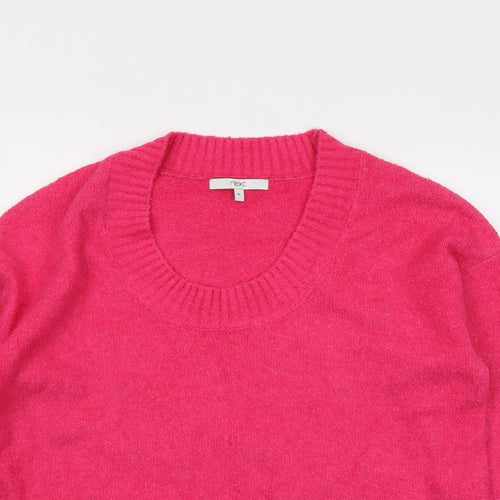 NEXT Womens Pink Round Neck Cotton Pullover Jumper Size M