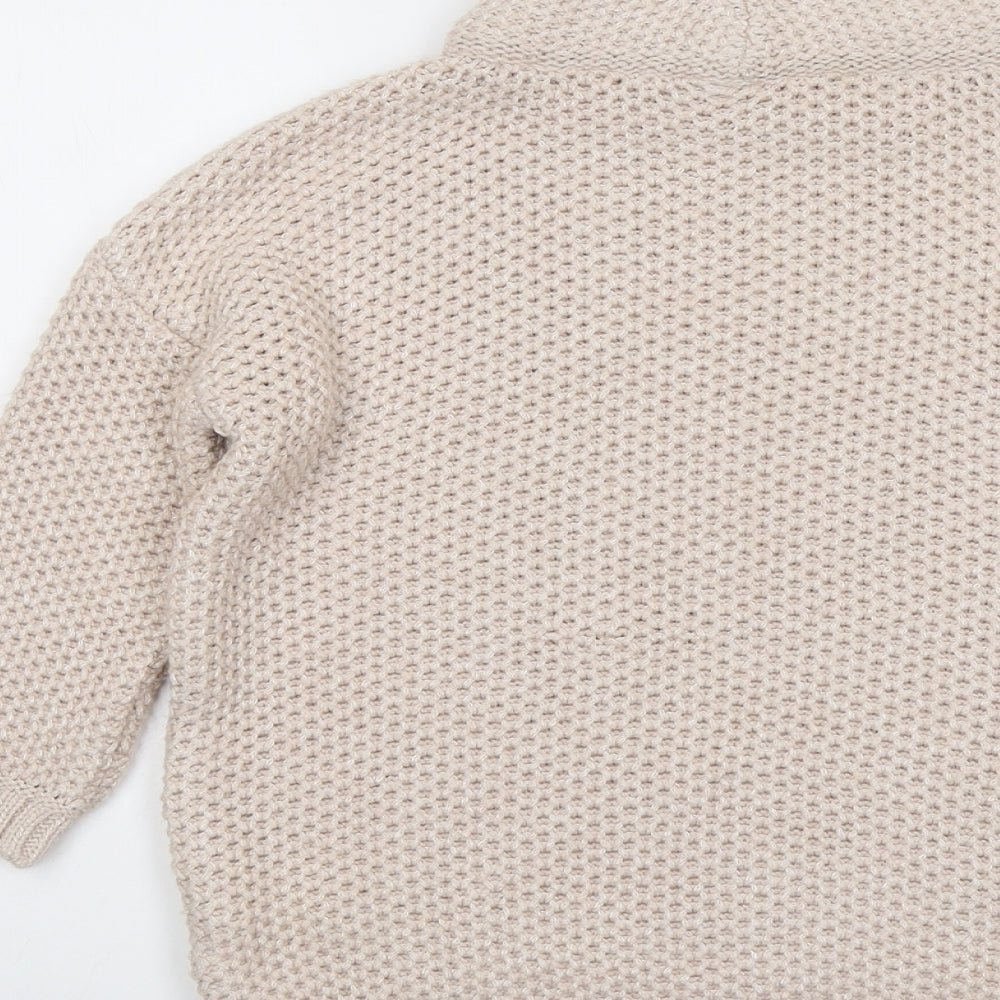 Marks and Spencer Womens Pink Roll Neck Acrylic Pullover Jumper Size 8