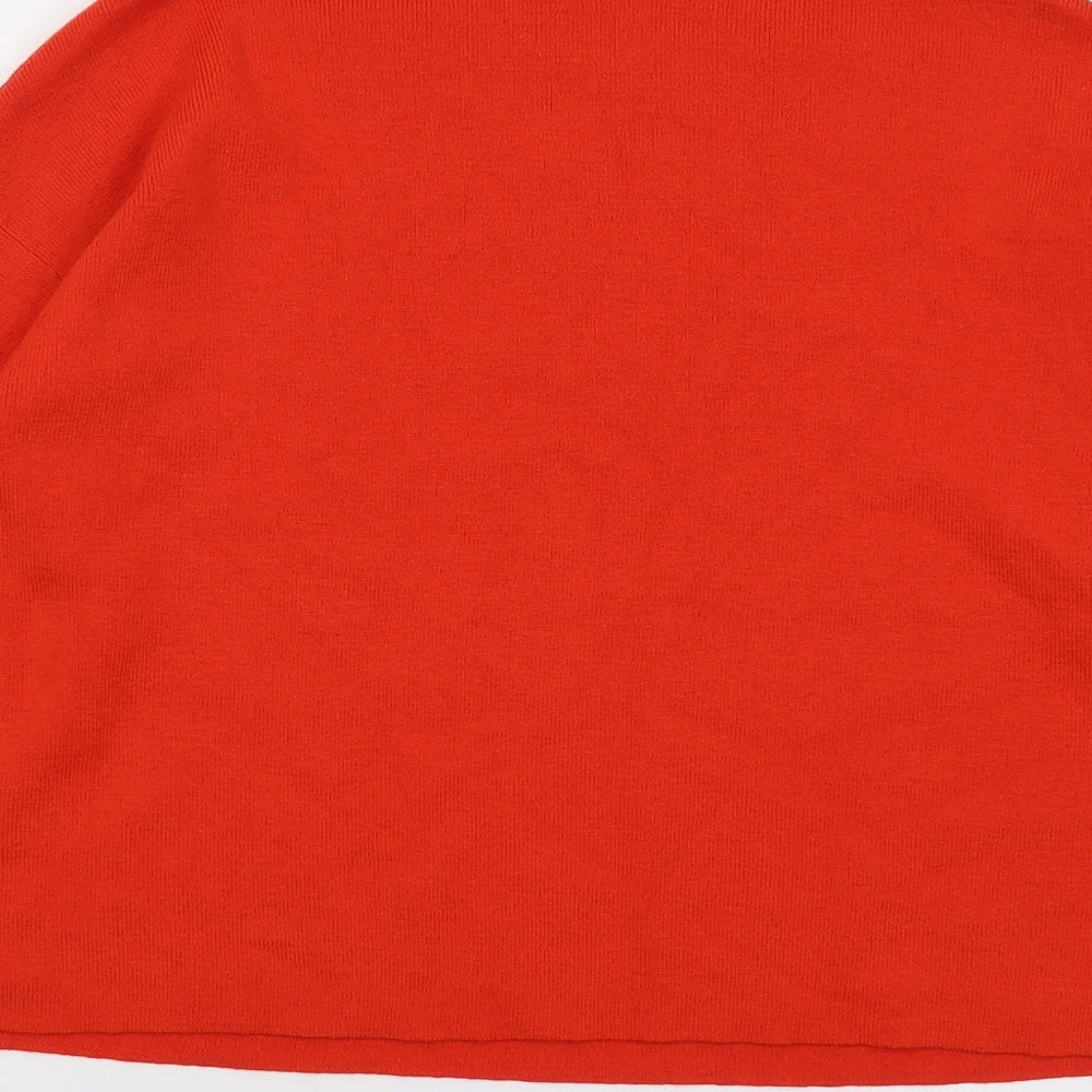 H&M Womens Red High Neck Polyester Pullover Jumper Size S