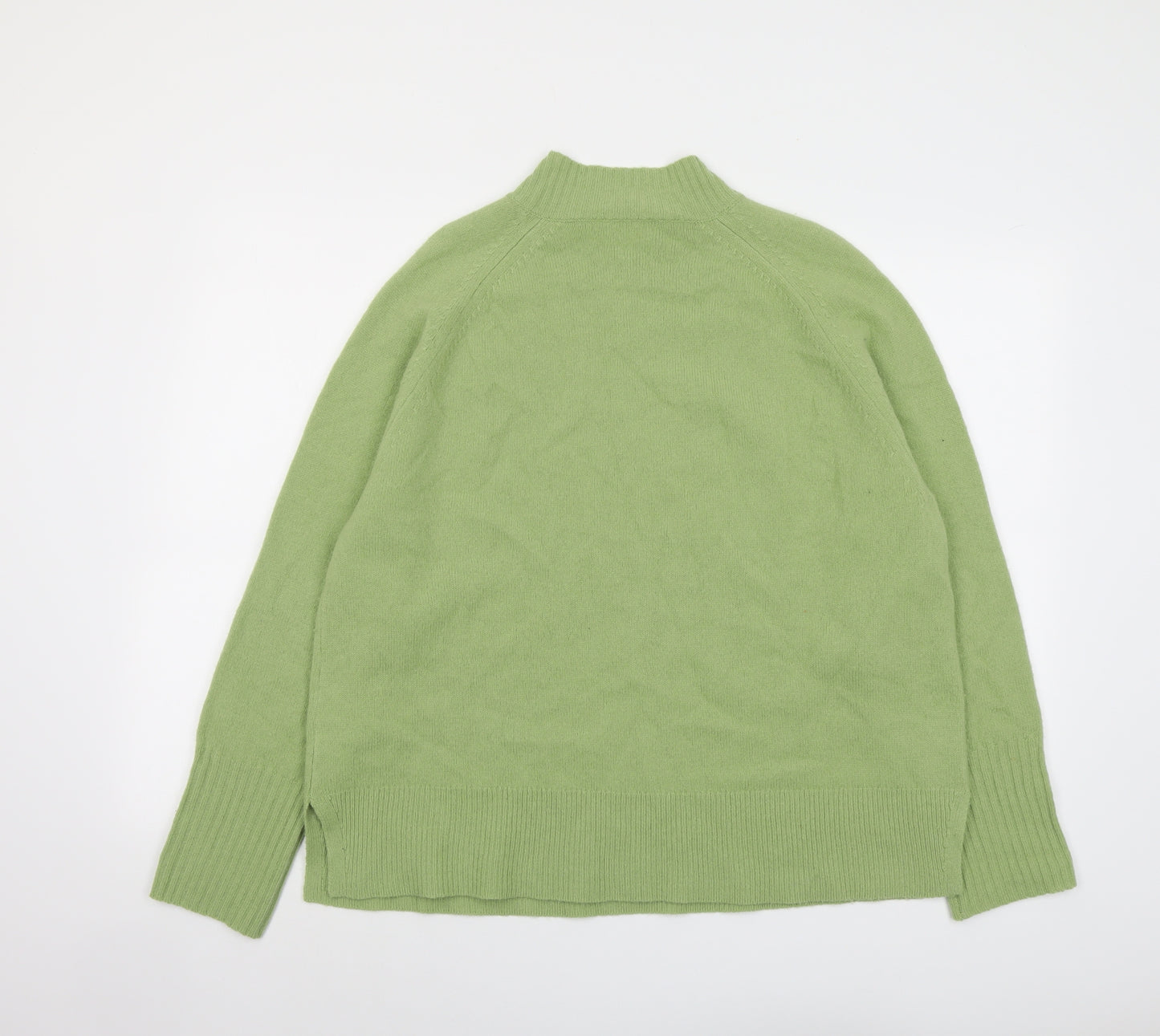 Whistles Womens Green V-Neck Wool Pullover Jumper Size M