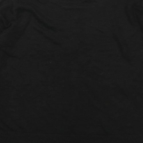 Marks and Spencer Womens Black Round Neck Acrylic Pullover Jumper Size 16