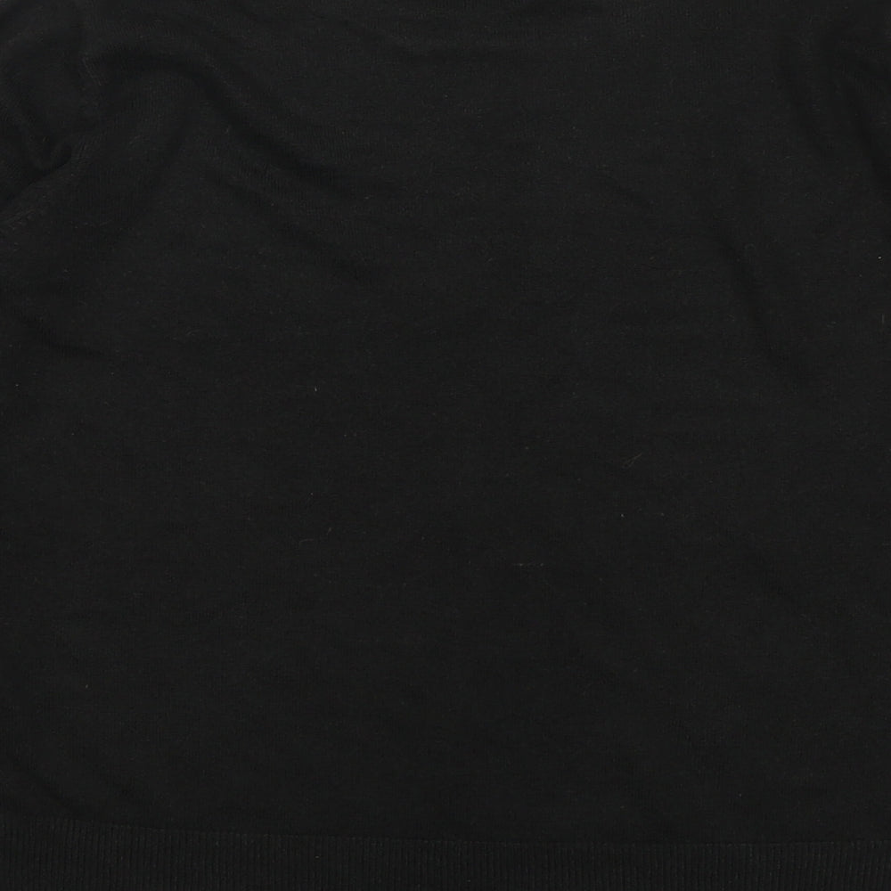 Marks and Spencer Womens Black Round Neck Acrylic Pullover Jumper Size 16