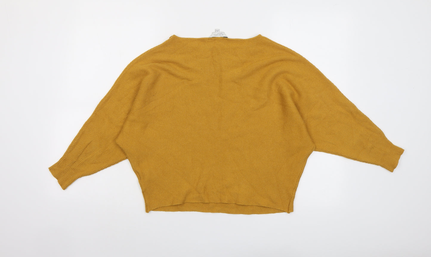 Principles Womens Yellow Boat Neck Viscose Pullover Jumper Size 12