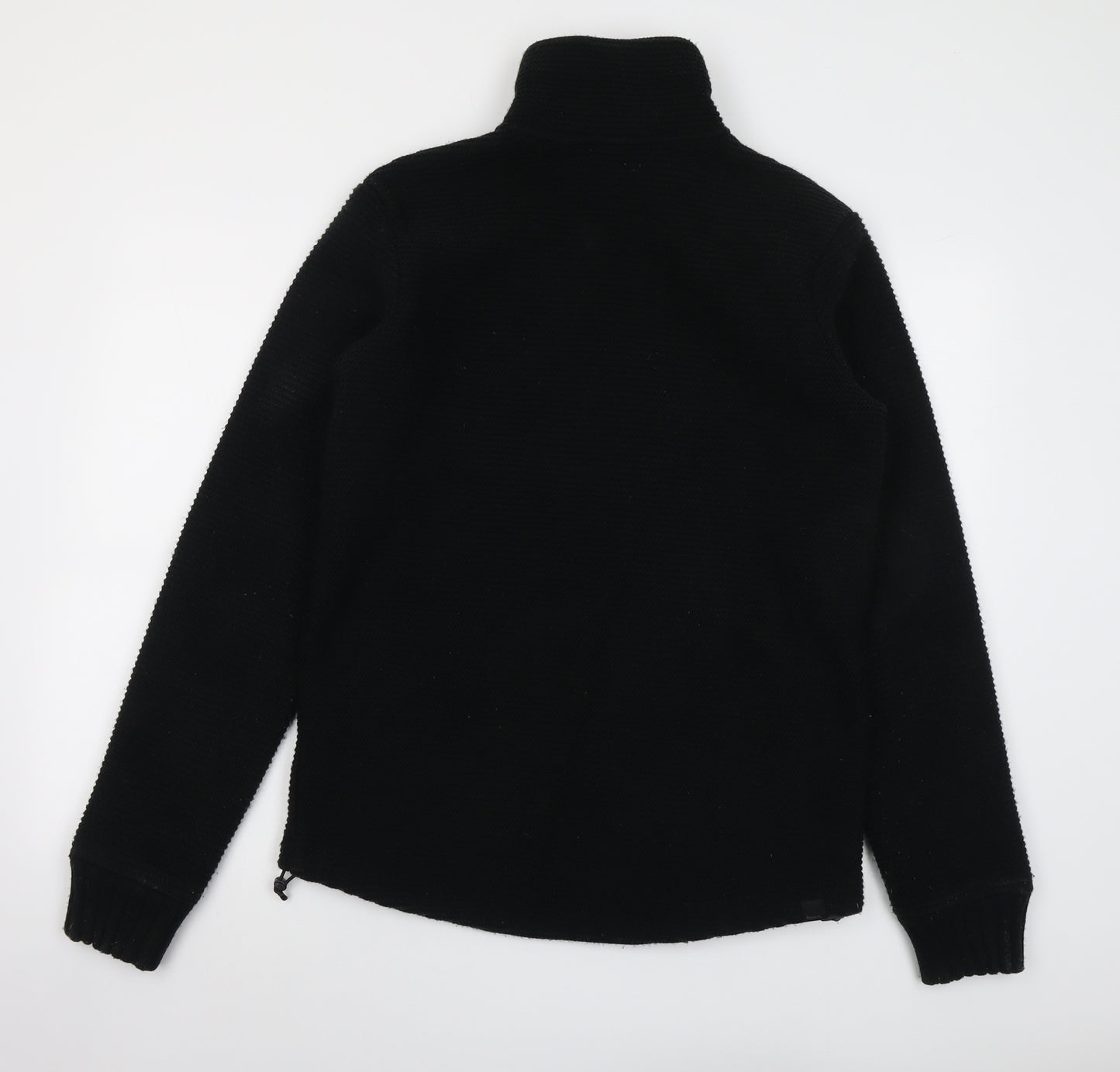 Bench Mens Black High Neck Acrylic Full Zip Jumper Size S Long Sleeve