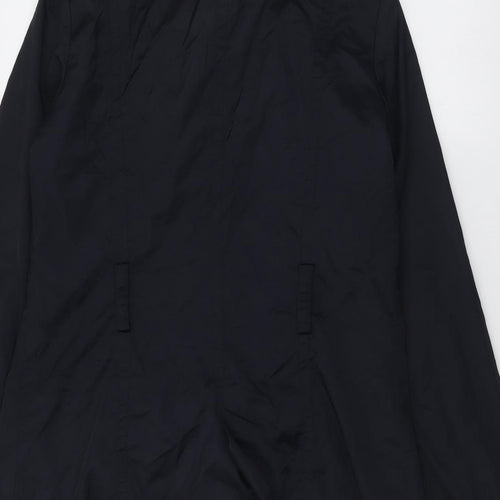 Mango Womens Blue Pea Coat Coat Size M Button