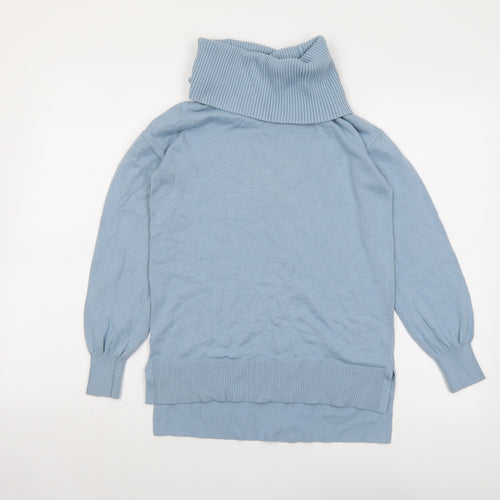LOFT Womens Blue Roll Neck Acrylic Pullover Jumper Size XS