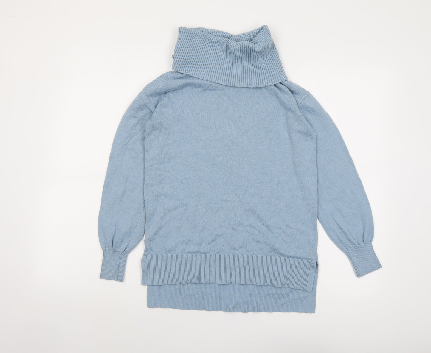 LOFT Womens Blue Roll Neck Acrylic Pullover Jumper Size XS