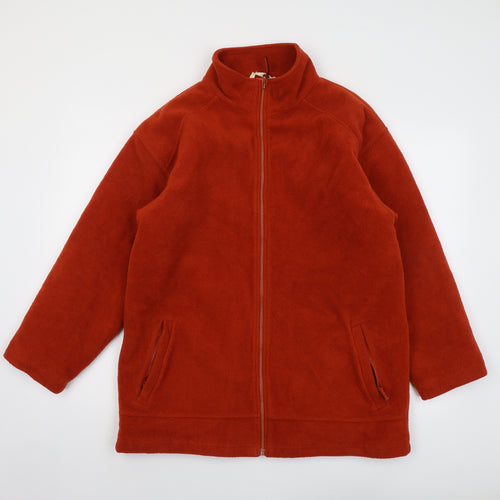 Exe Collection Womens Orange Jacket Size S Zip