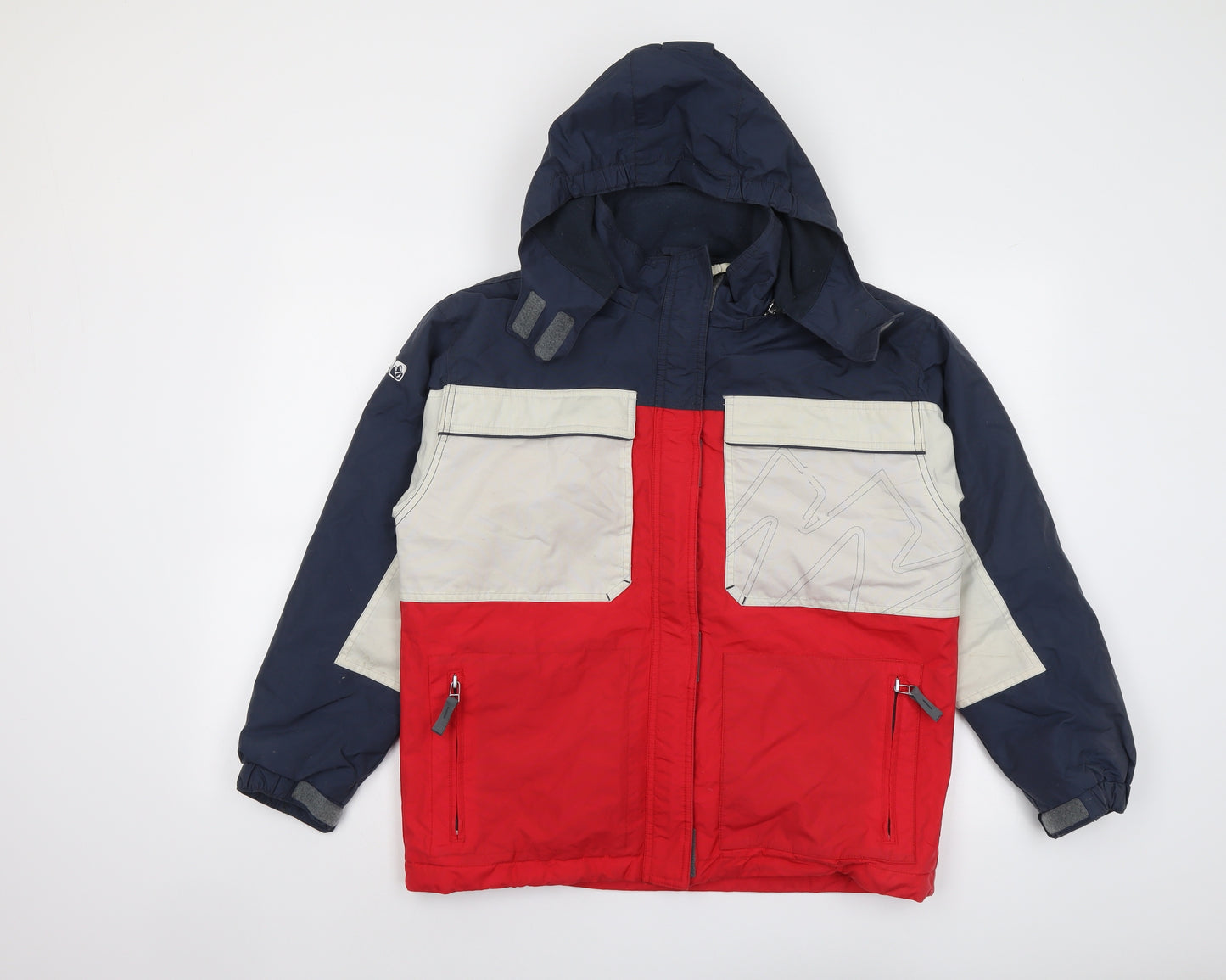 Quechua Womens Multicoloured Geometric Windbreaker Jacket Size 12 Zip