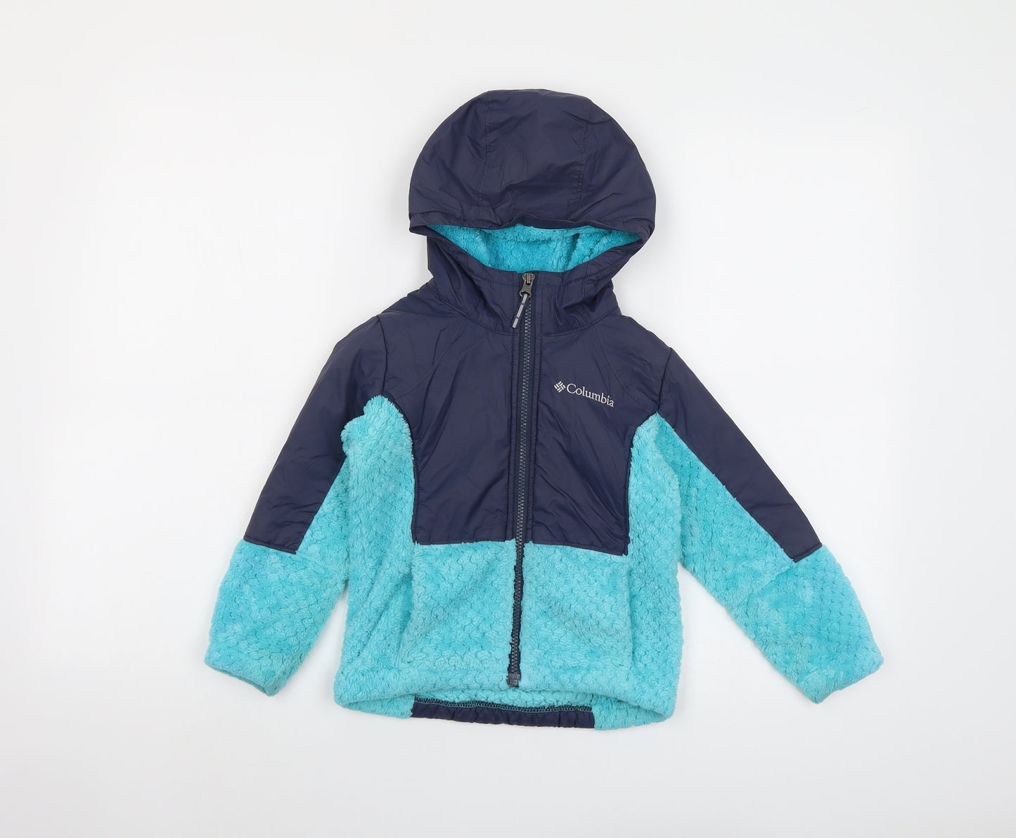 Columbia Boys Blue Colourblock Jacket Size 4-5 Years Zip