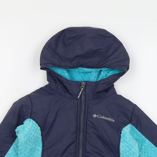 Columbia Boys Blue Colourblock Jacket Size 4-5 Years Zip