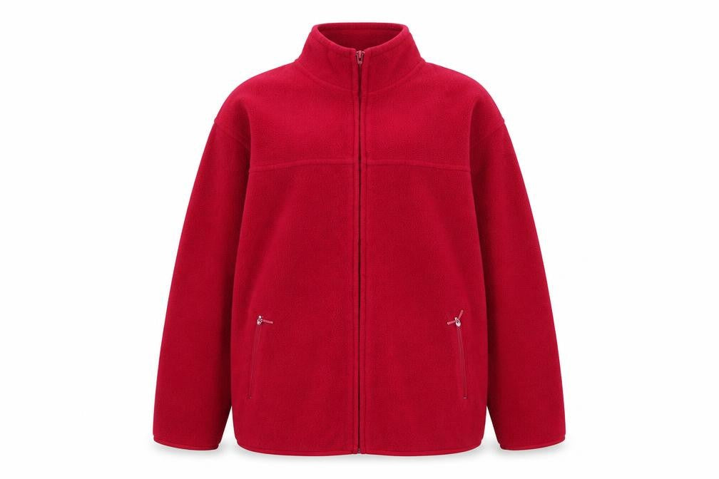 Front view of EWM women’s pink jacket, size UK 14, zip