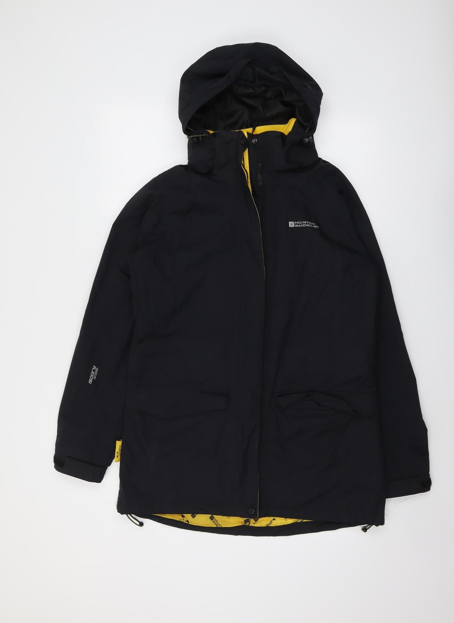 Mountain Warehouse Womens Black Windbreaker Jacket Size 10 Zip