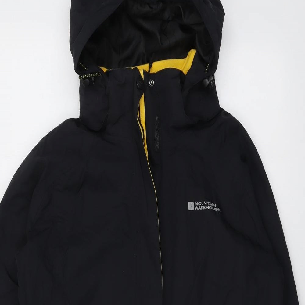 Mountain Warehouse Womens Black Windbreaker Jacket Size 10 Zip