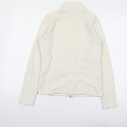 Marks and Spencer Womens White Jacket Size 8 Zip