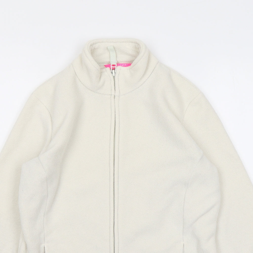 Marks and Spencer Womens White Jacket Size 8 Zip