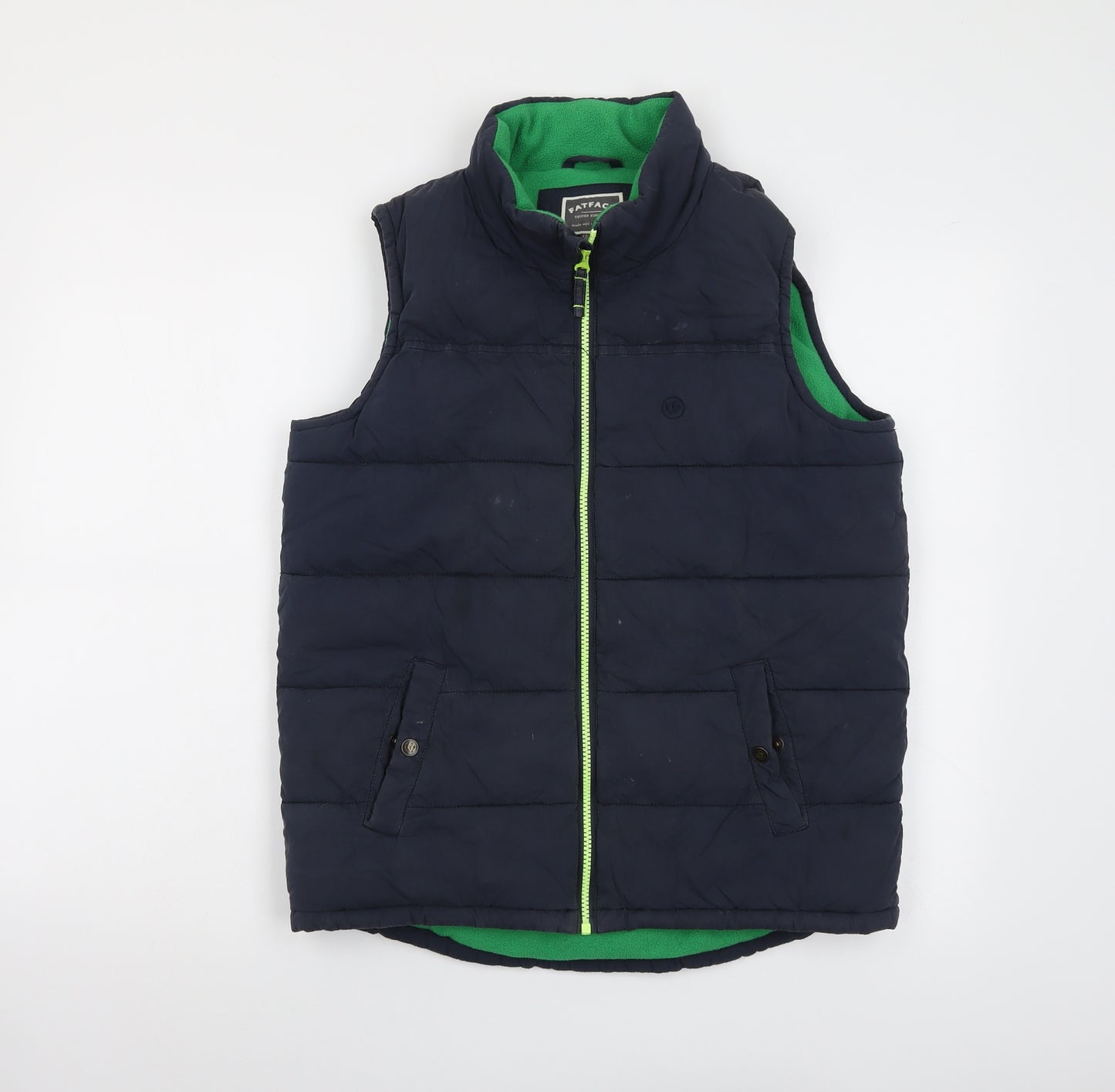 Fat Face Boys Blue Gilet Jacket Size 12-13 Years Zip
