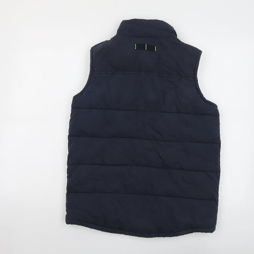 Fat Face Boys Blue Gilet Jacket Size 12-13 Years Zip
