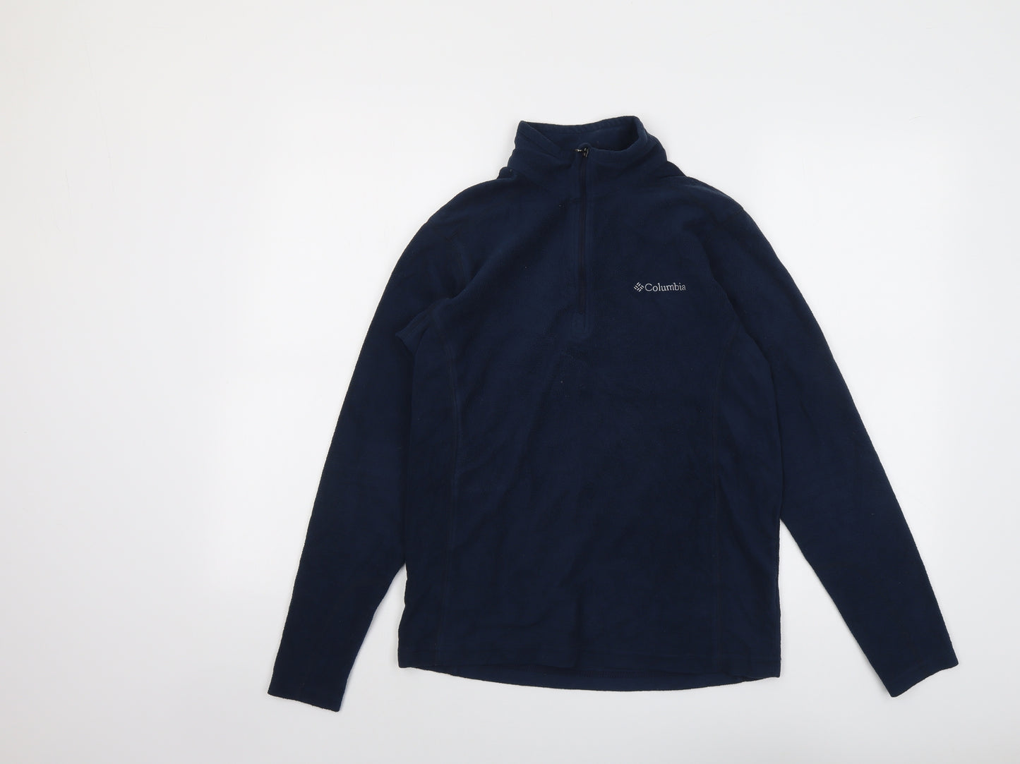 Columbia Womens Blue Polyester Pullover Sweatshirt Size XS Zip