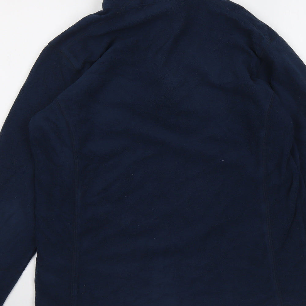 Columbia Womens Blue Polyester Pullover Sweatshirt Size XS Zip