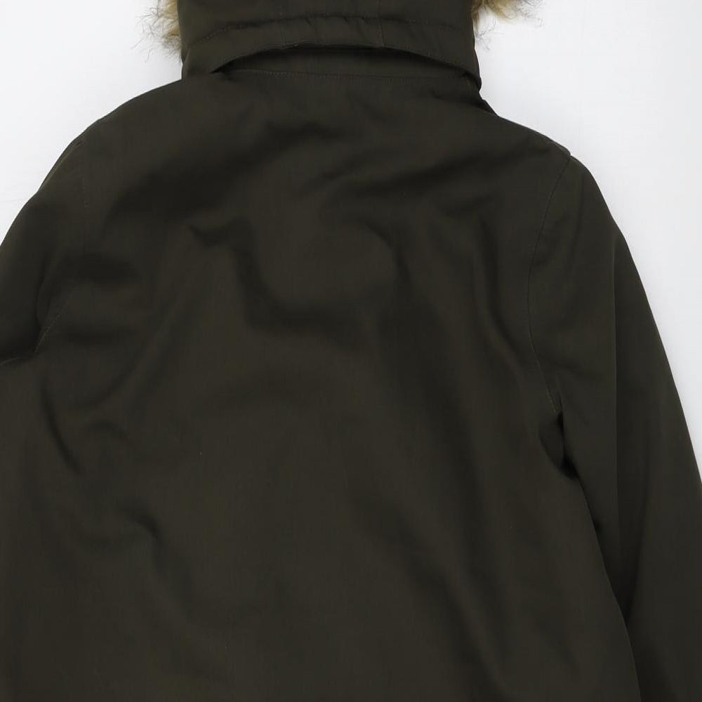 TOG24 Boys Green Parka Jacket Size 15-16 Years Zip