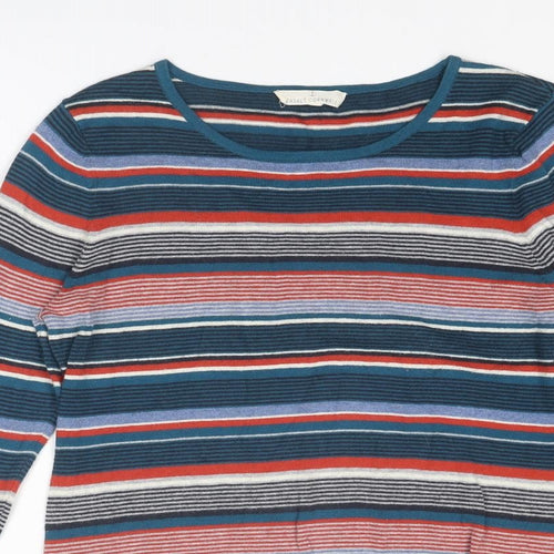 Seasalt Womens Multicoloured Round Neck Striped Cotton Pullover Jumper Size 12