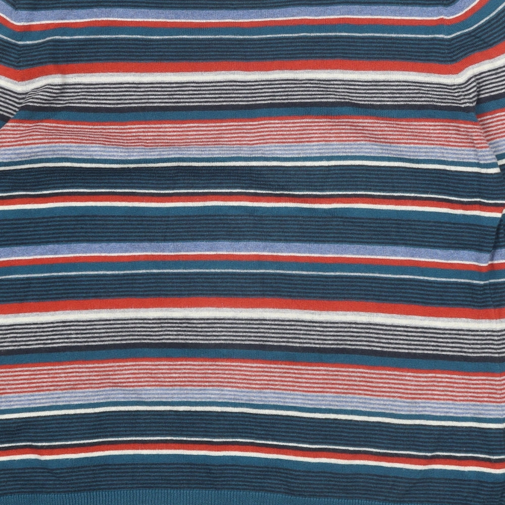 Seasalt Womens Multicoloured Round Neck Striped Cotton Pullover Jumper Size 12