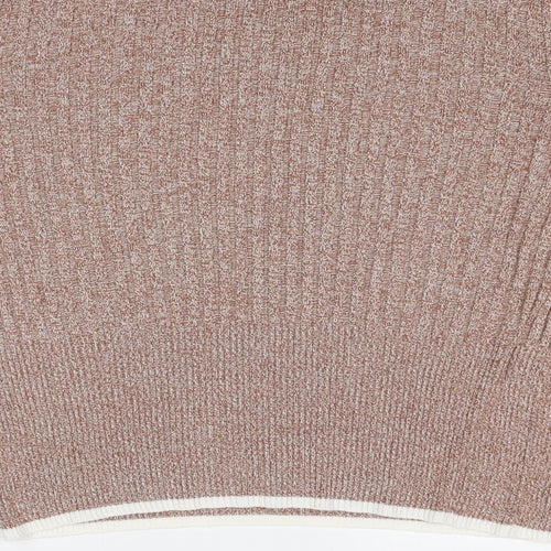 Marks and Spencer Womens Brown Round Neck Viscose Pullover Jumper Size 20